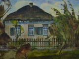 76-Дом, где родился М.А.Шолохов.Из серии Вешенский родник-б акв-45х62